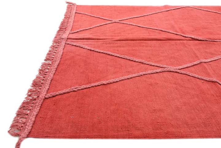 4' x 6' 2 Hand Woven Kilim Modern Wool Rug