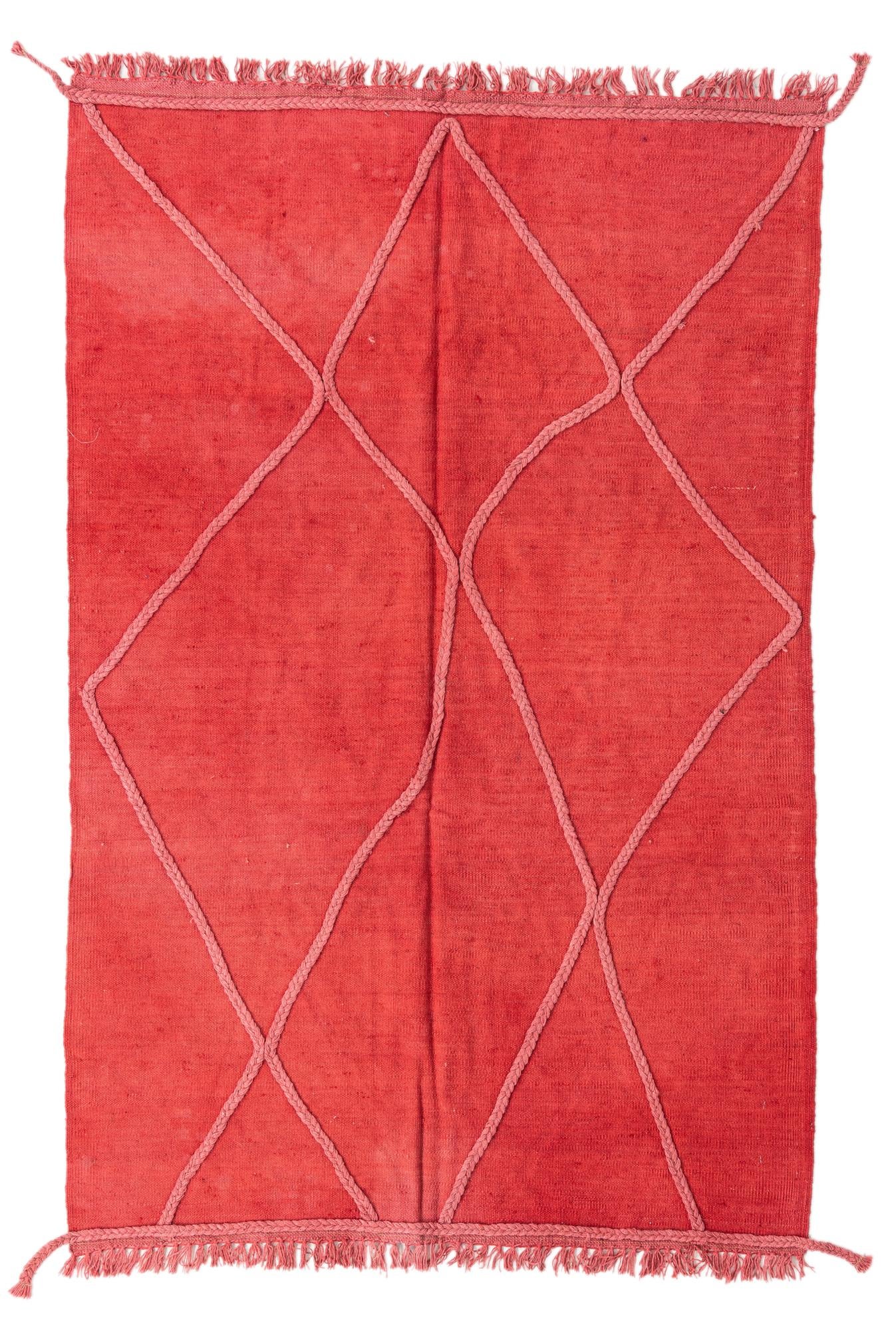 4' x 6' 2 Hand Woven Kilim Modern Wool Rug