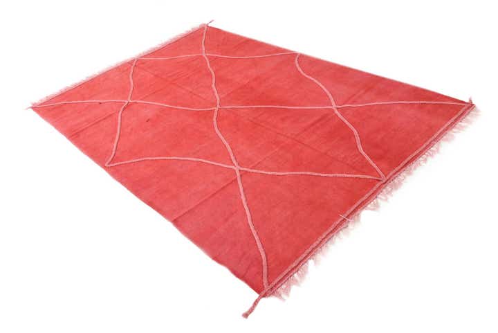 5' 6 x 8' Hand Woven Kilim Modern Wool Rug