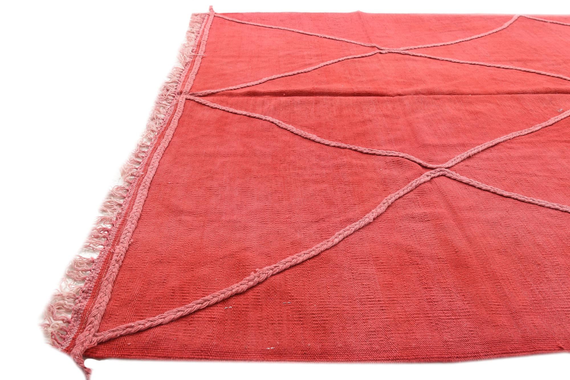 5' 6 x 8' Hand Woven Kilim Modern Wool Rug