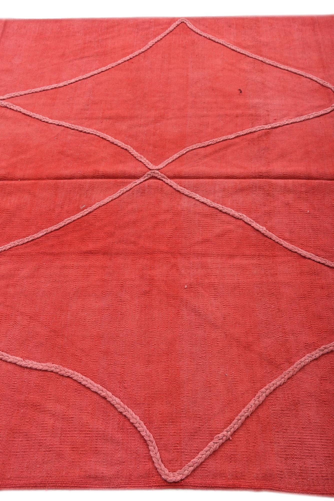 5' 6 x 8' Hand Woven Kilim Modern Wool Rug