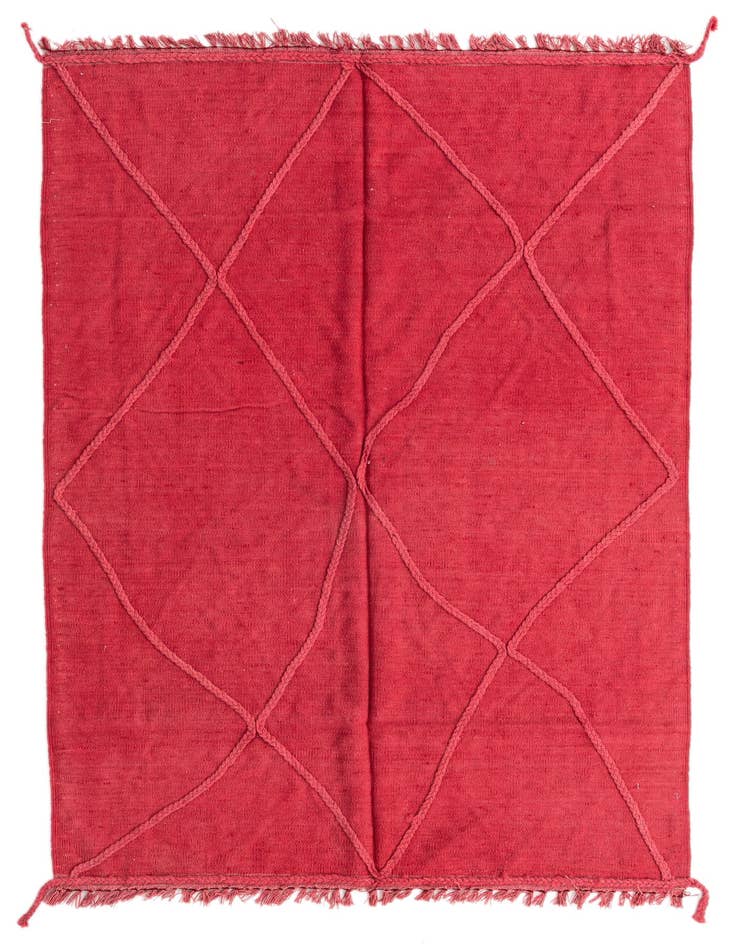 Detail image of 4' 3 x 6' 1 Hand Woven Kilim Modern Wool Rug