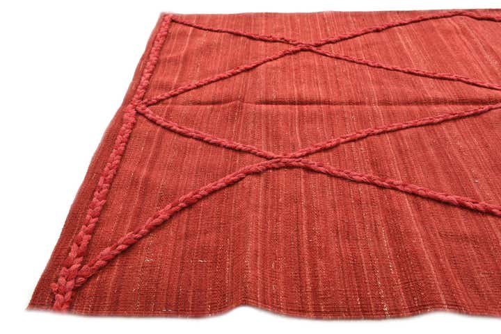 3' 4 x 5' 11 Hand Woven Kilim Modern Wool Rug