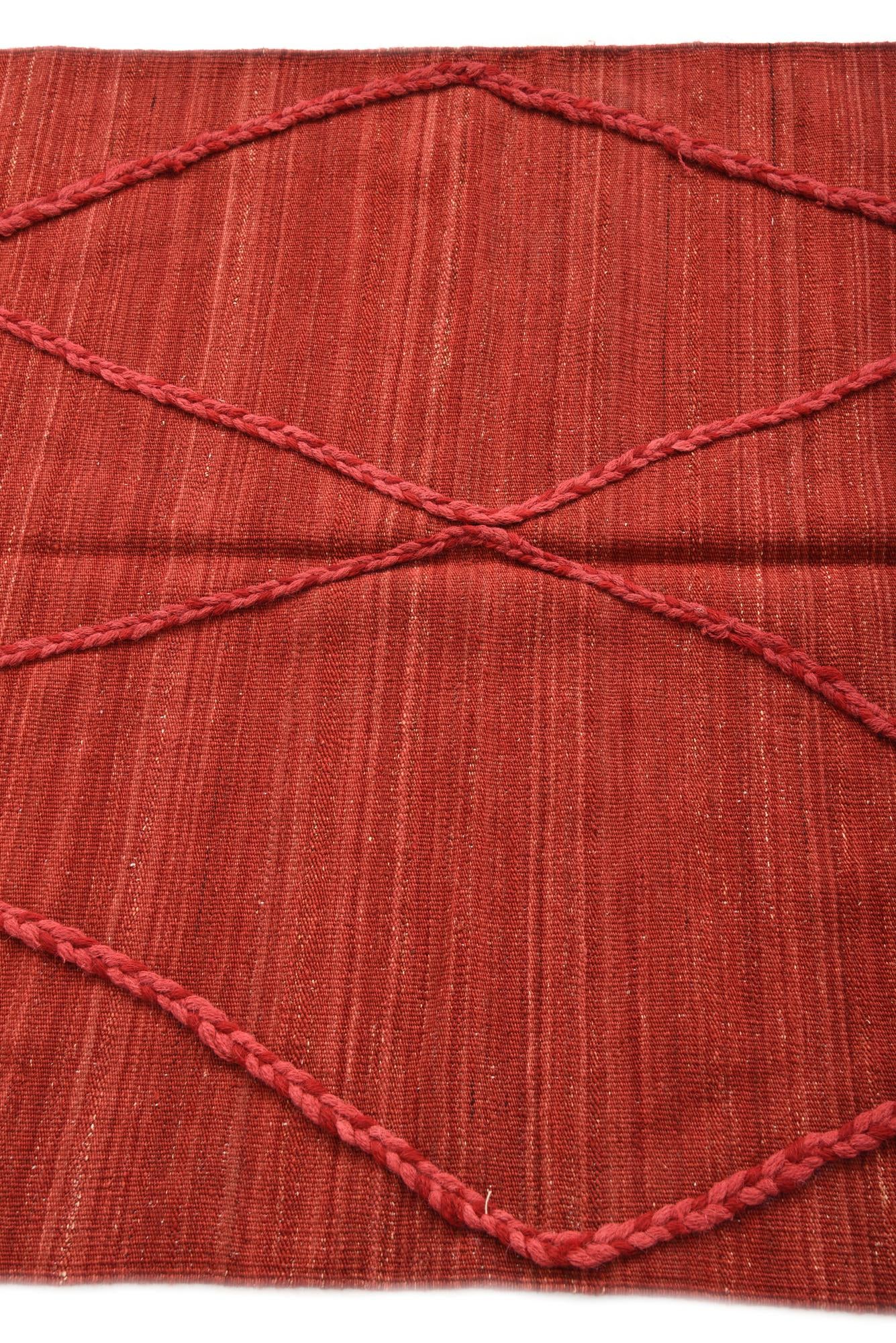 3' 4 x 5' 11 Hand Woven Kilim Modern Wool Rug