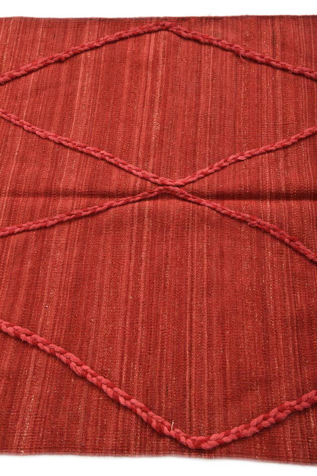 Detail image of 3' 4 x 5' 11 Hand Woven Kilim Modern Wool Rug