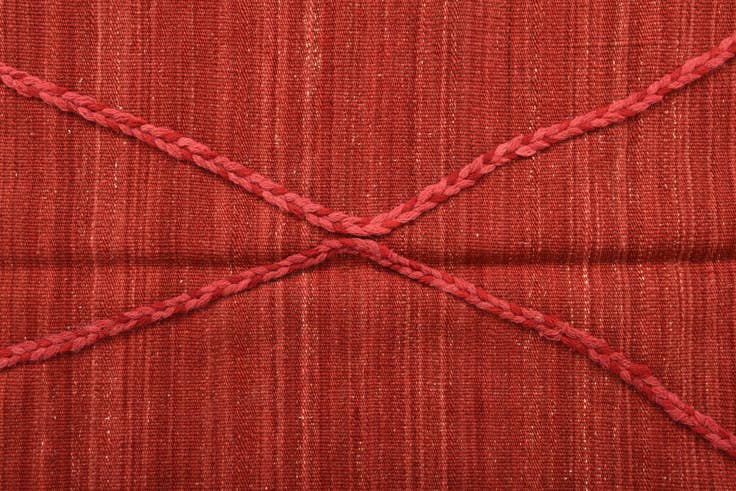 Detail image of 3' 4 x 5' 11 Hand Woven Kilim Modern Wool Rug