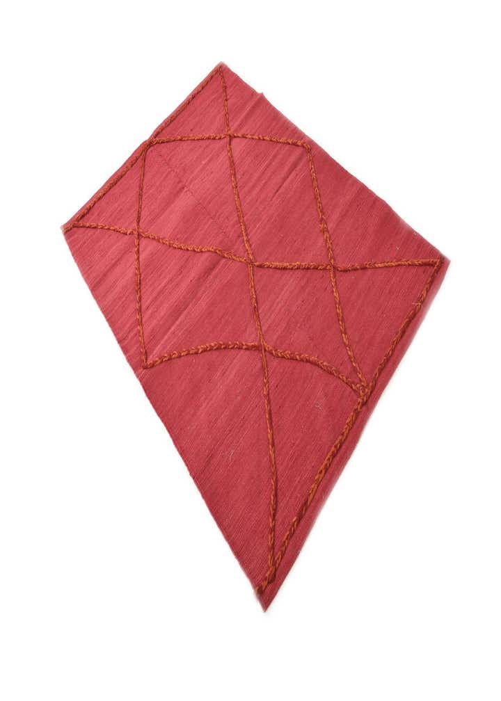 3' 6 x 4' 11 Hand Woven Kilim Modern Wool Rug