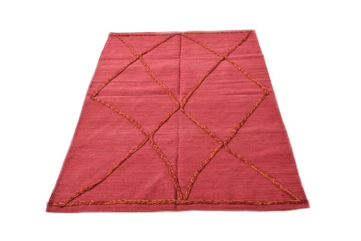 3' 6 x 4' 11 Hand Woven Kilim Modern Wool Rug