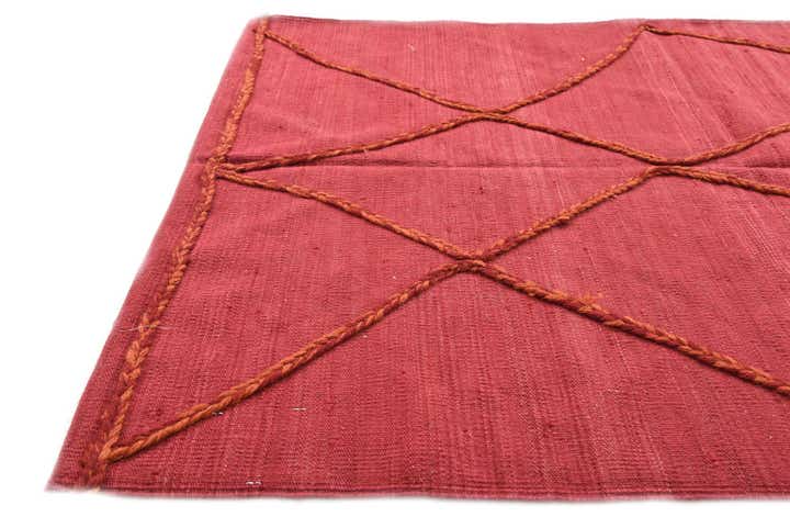3' 6 x 4' 11 Hand Woven Kilim Modern Wool Rug