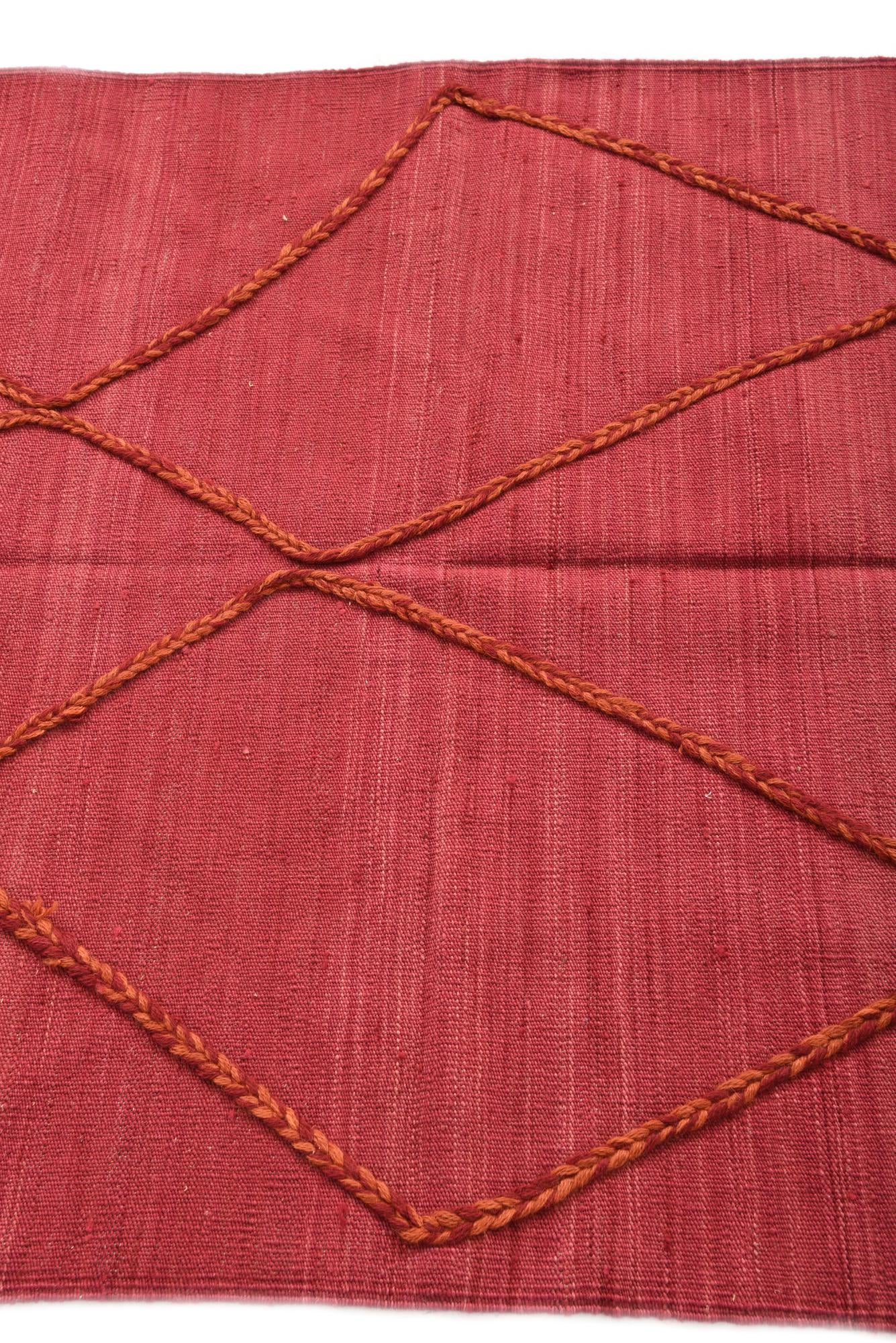 3' 6 x 4' 11 Hand Woven Kilim Modern Wool Rug