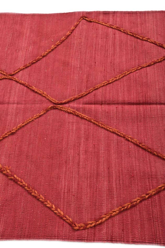 Detail image of 3' 6 x 4' 11 Hand Woven Kilim Modern Wool Rug