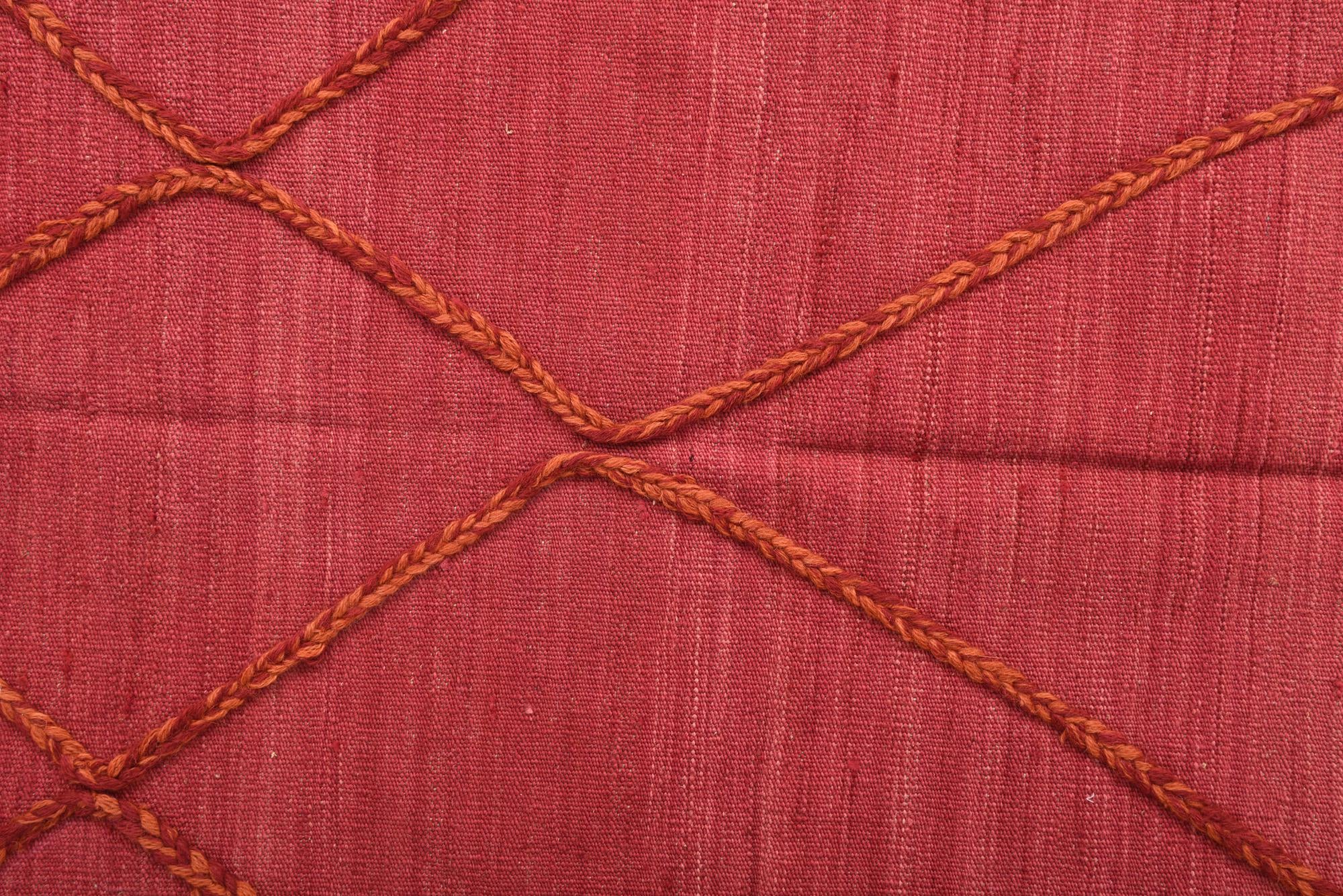 3' 6 x 4' 11 Hand Woven Kilim Modern Wool Rug