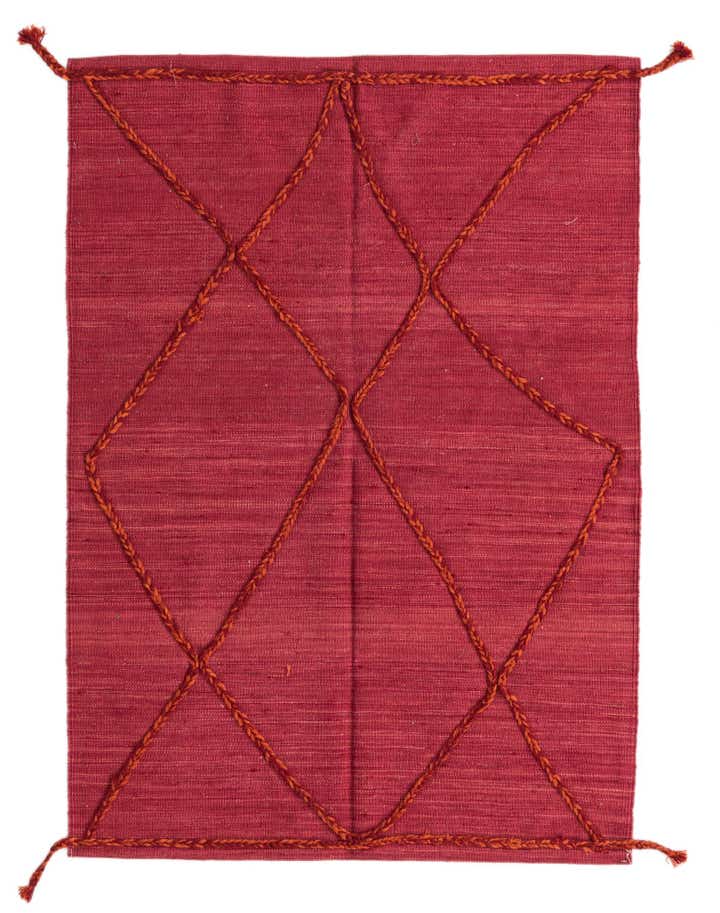 3' 6 x 4' 11 Hand Woven Kilim Modern Wool Rug