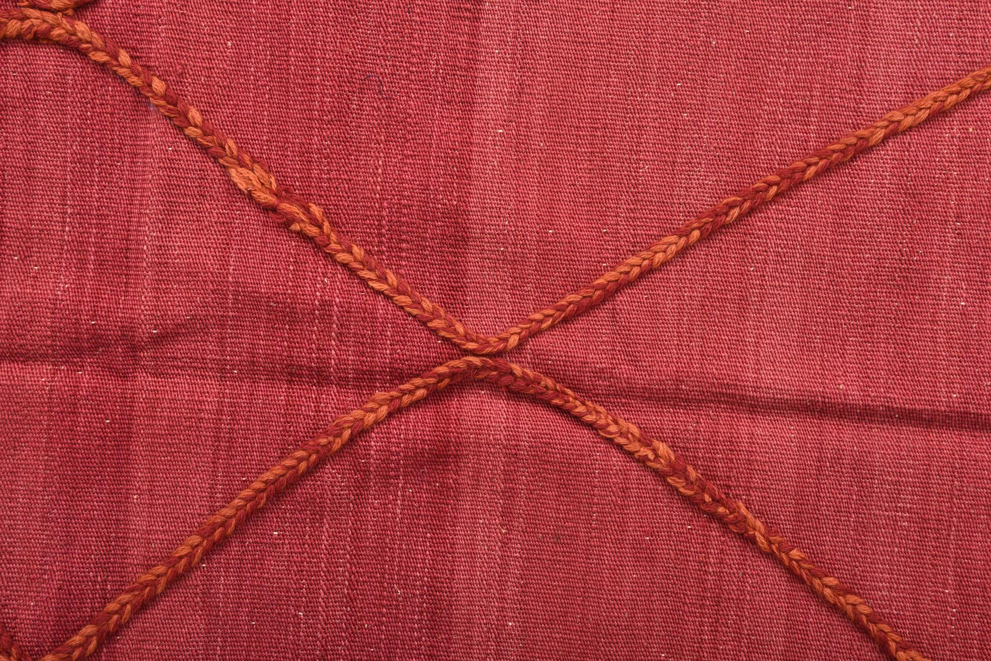 3' 4 x 4' 11 Hand Woven Kilim Modern Wool Rug