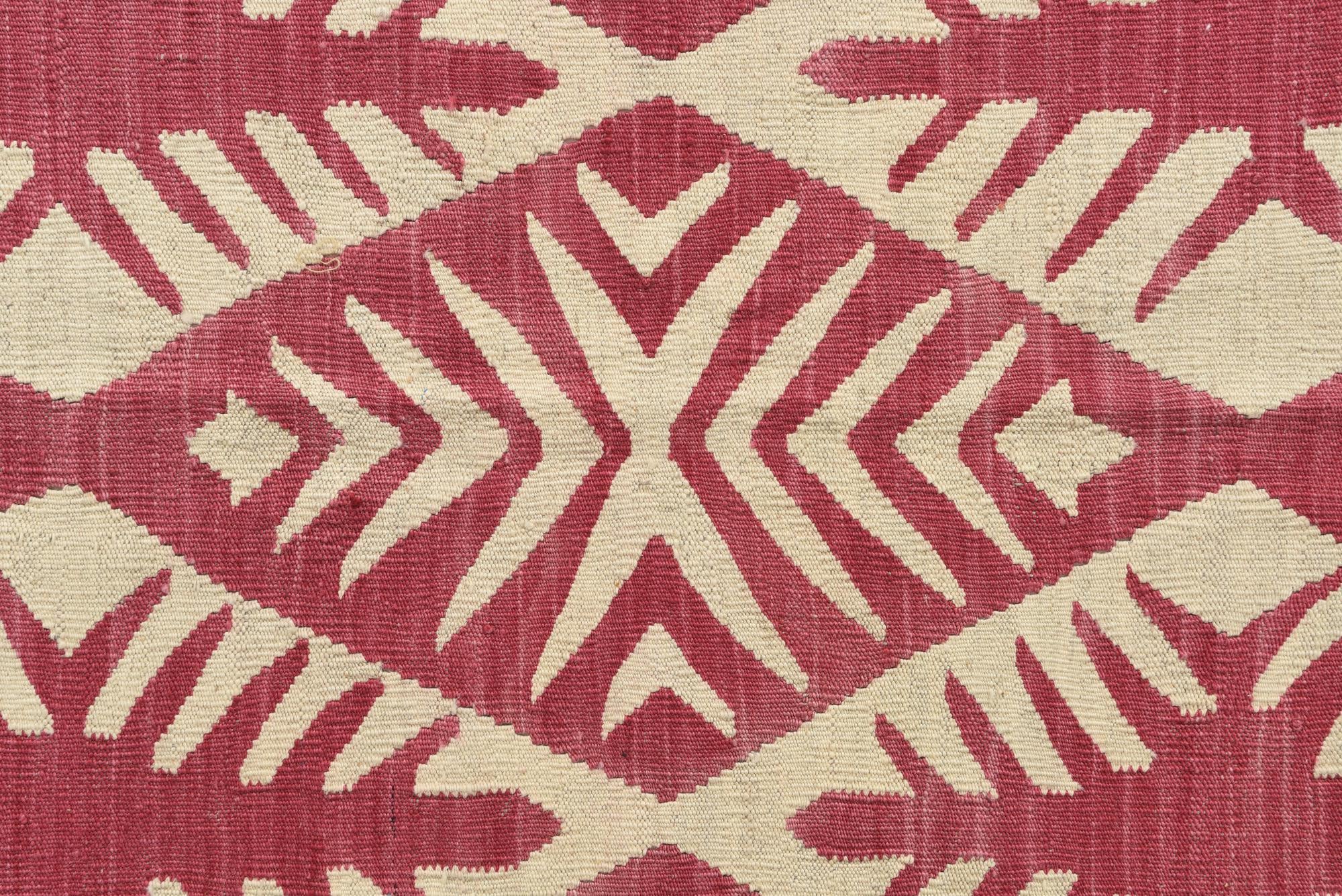 4' 5 x 6' 5 Hand Woven Kilim Modern Wool Rug