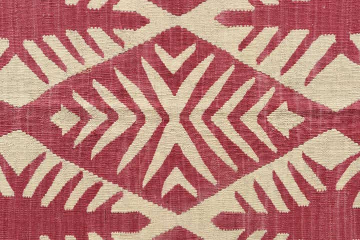 4' 5 x 6' 5 Hand Woven Kilim Modern Wool Rug