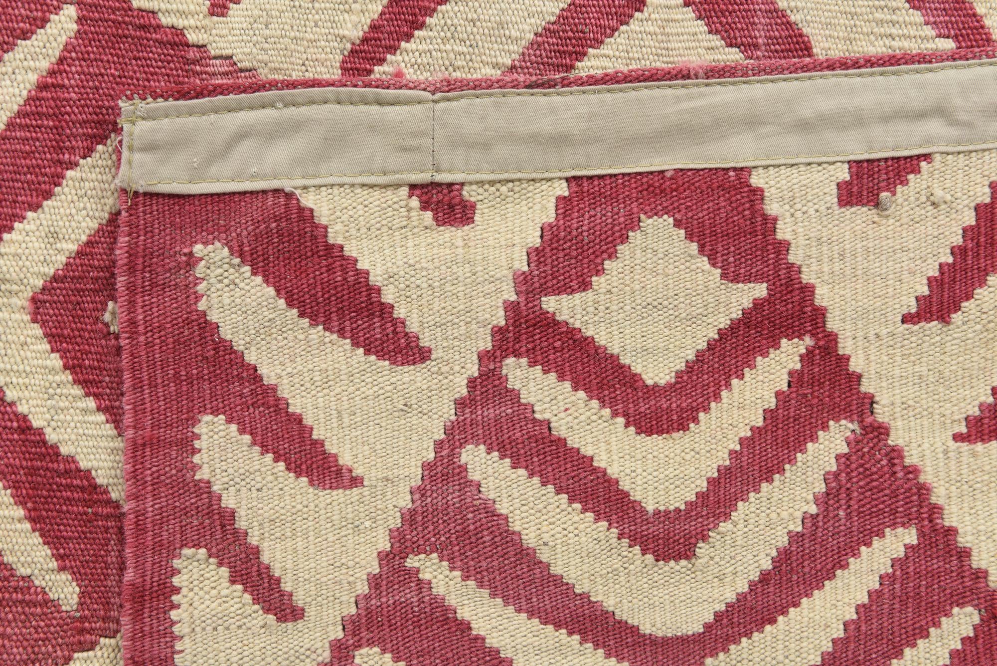 4' 5 x 6' 5 Hand Woven Kilim Modern Wool Rug
