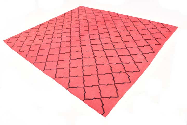 8' 4 x 9' 7 Hand Woven Kilim Modern Wool Rug