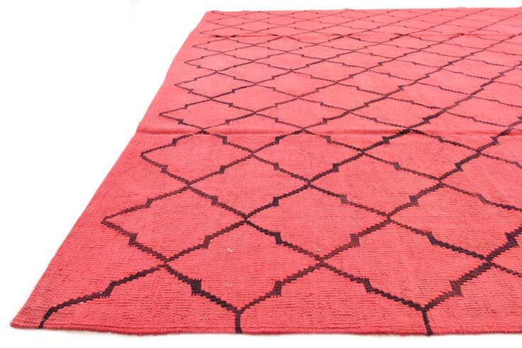 Detail image of 8' 4 x 9' 7 Hand Woven Kilim Modern Wool Rug
