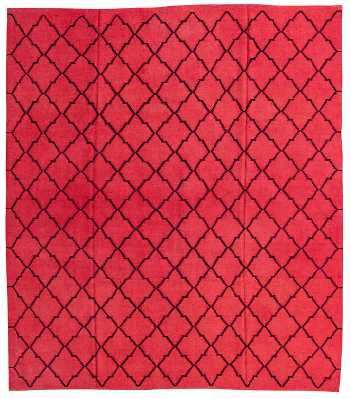 8' 4 x 9' 7 Hand Woven Kilim Modern Wool Rug