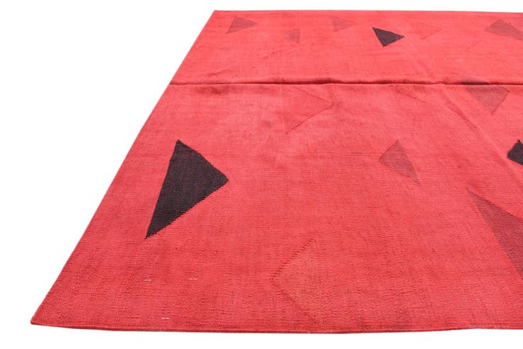 Detail image of 6' 10 x 9' 7 Hand Woven Kilim Modern Wool Rug