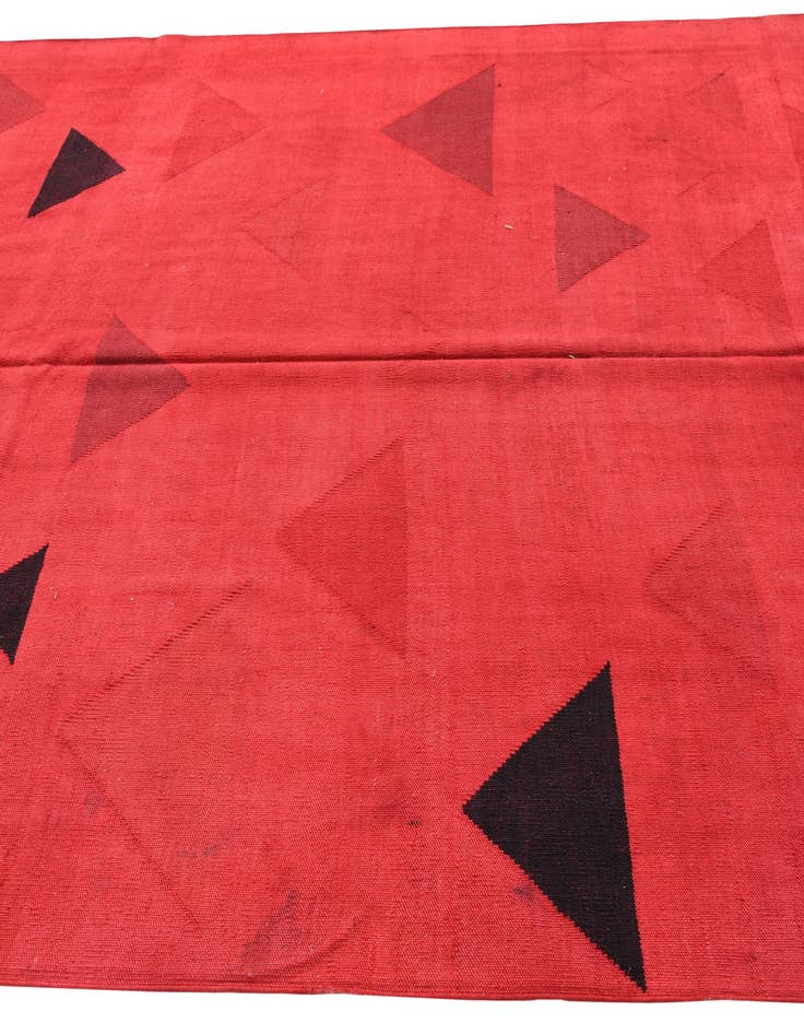 Detail image of 6' 10 x 9' 7  Hand Woven Kilim Modern Wool Rug