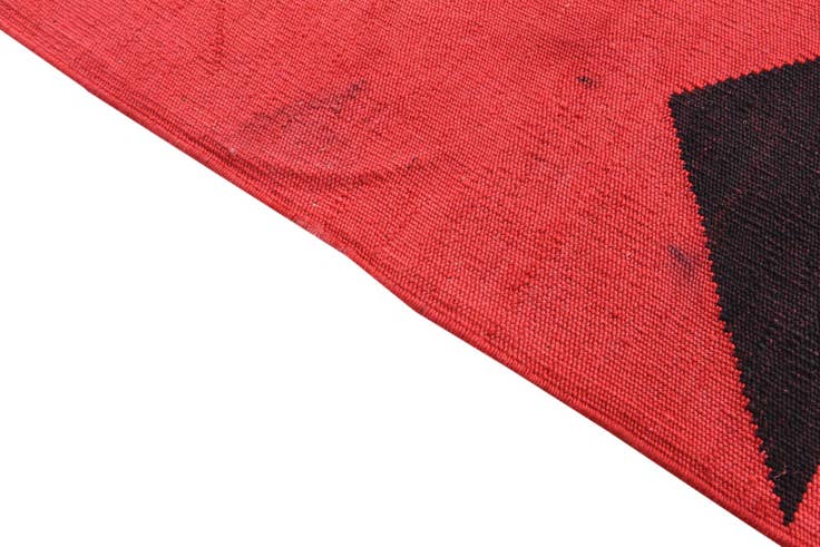 Detail image of 6' 10 x 9' 7 Hand Woven Kilim Modern Wool Rug