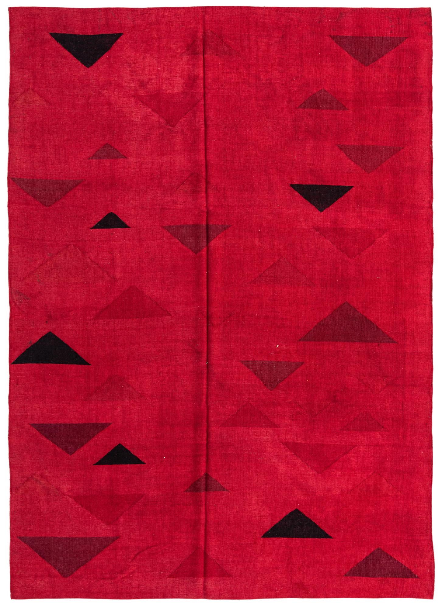 6' 10 x 9' 7 Hand Woven Kilim Modern Wool Rug