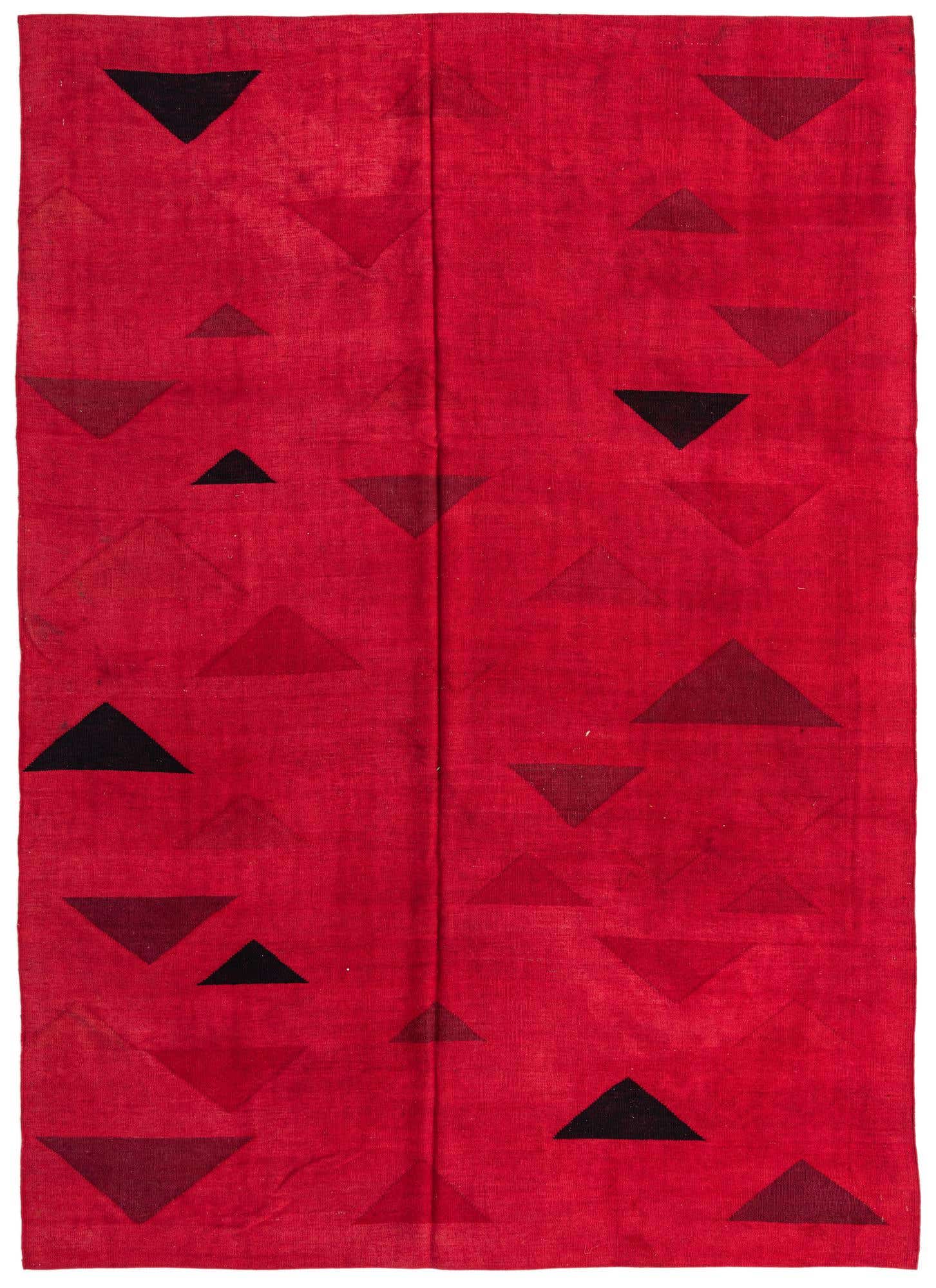 6' 10 x 9' 7 Hand Woven Kilim Modern Wool Rug