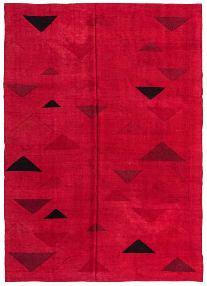 6' 10 x 9' 7 Hand Woven Kilim Modern Wool Rug