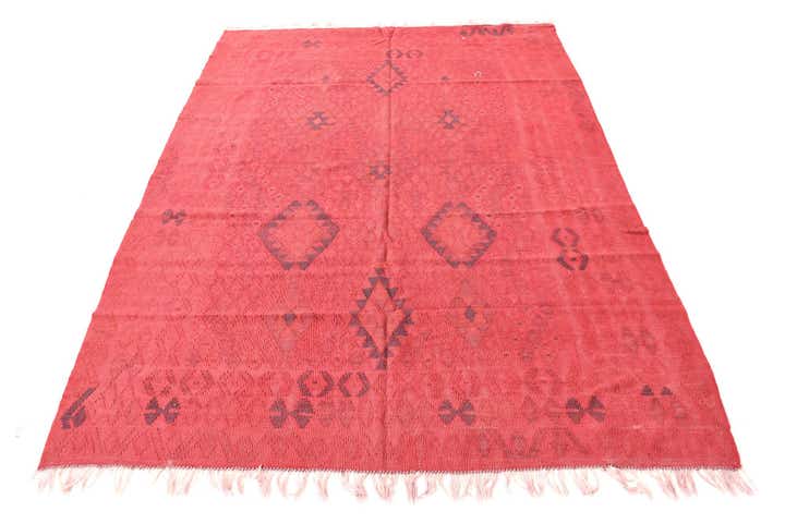 5' 7 x 8' Hand Woven Kilim Modern Wool Rug