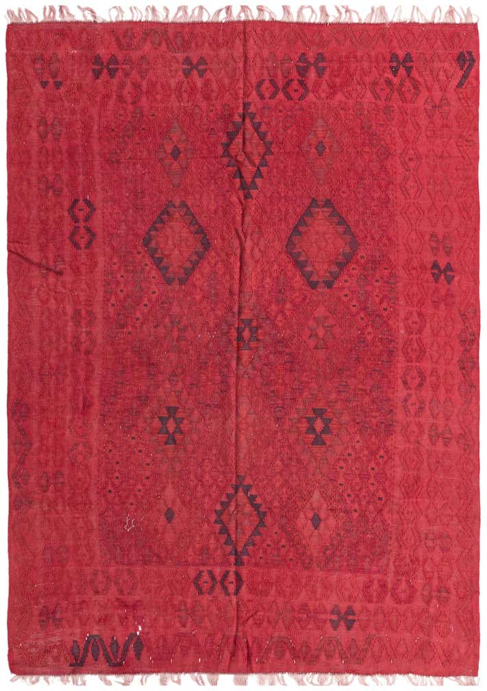 5' 7 x 8' Hand Woven Kilim Modern Wool Rug