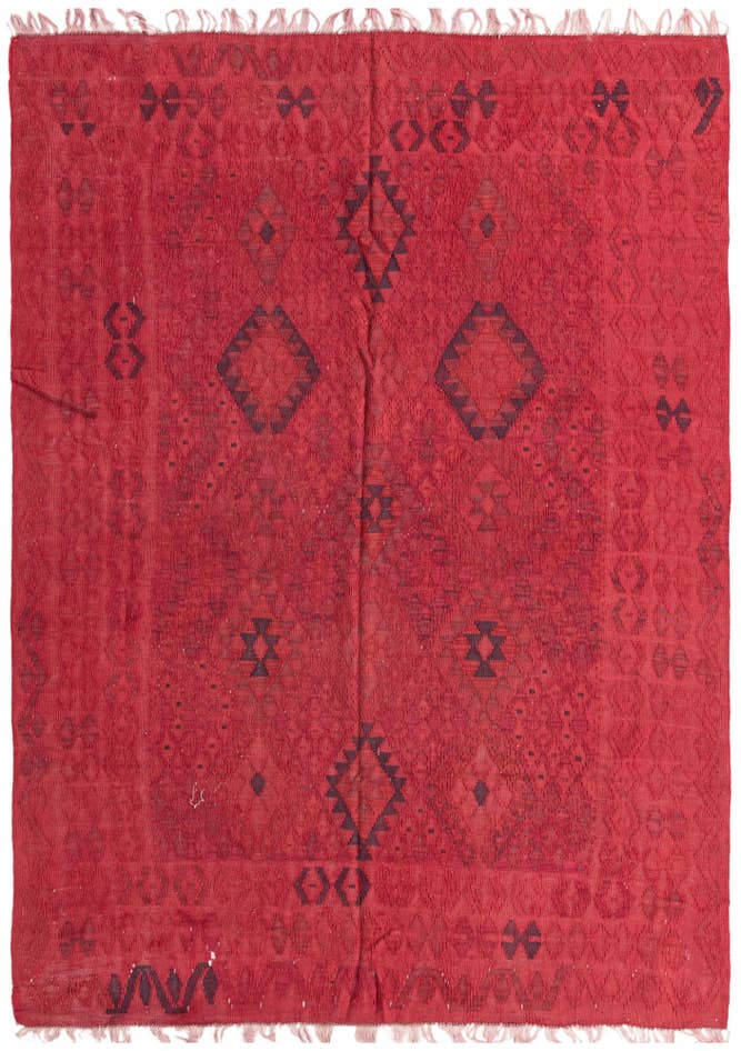 Detail image of 5' 7 x 8' Hand Woven Kilim Modern Wool Rug