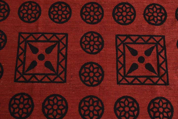 7' 5 x 10' 8 Hand Woven Kilim Modern Wool Rug