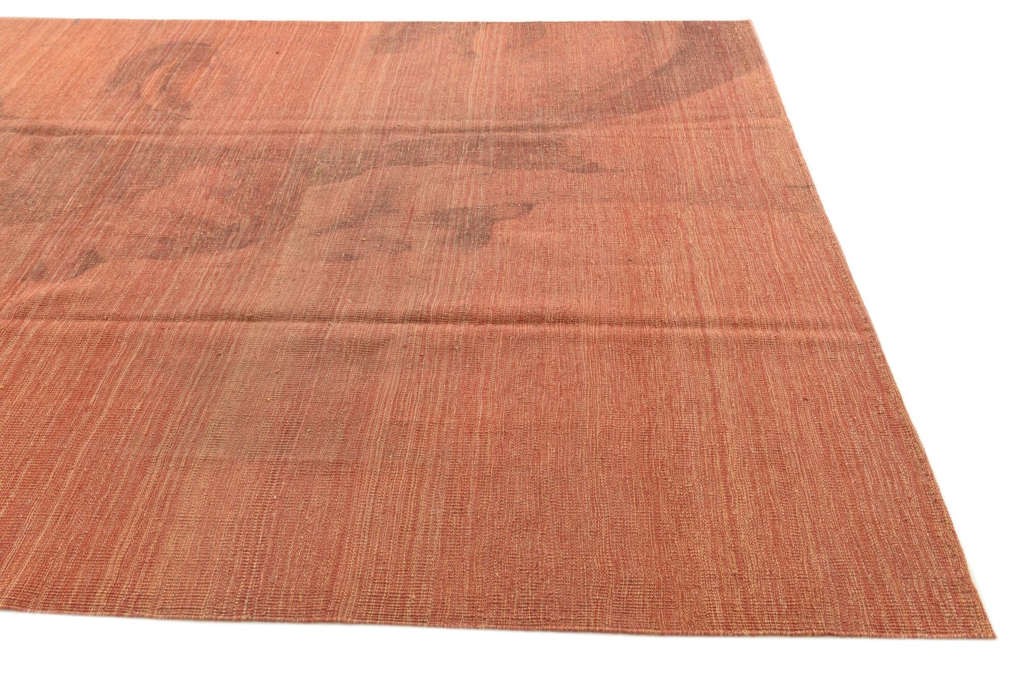 6' 8 x 9' 9 Hand Woven Kilim Modern Wool Rug
