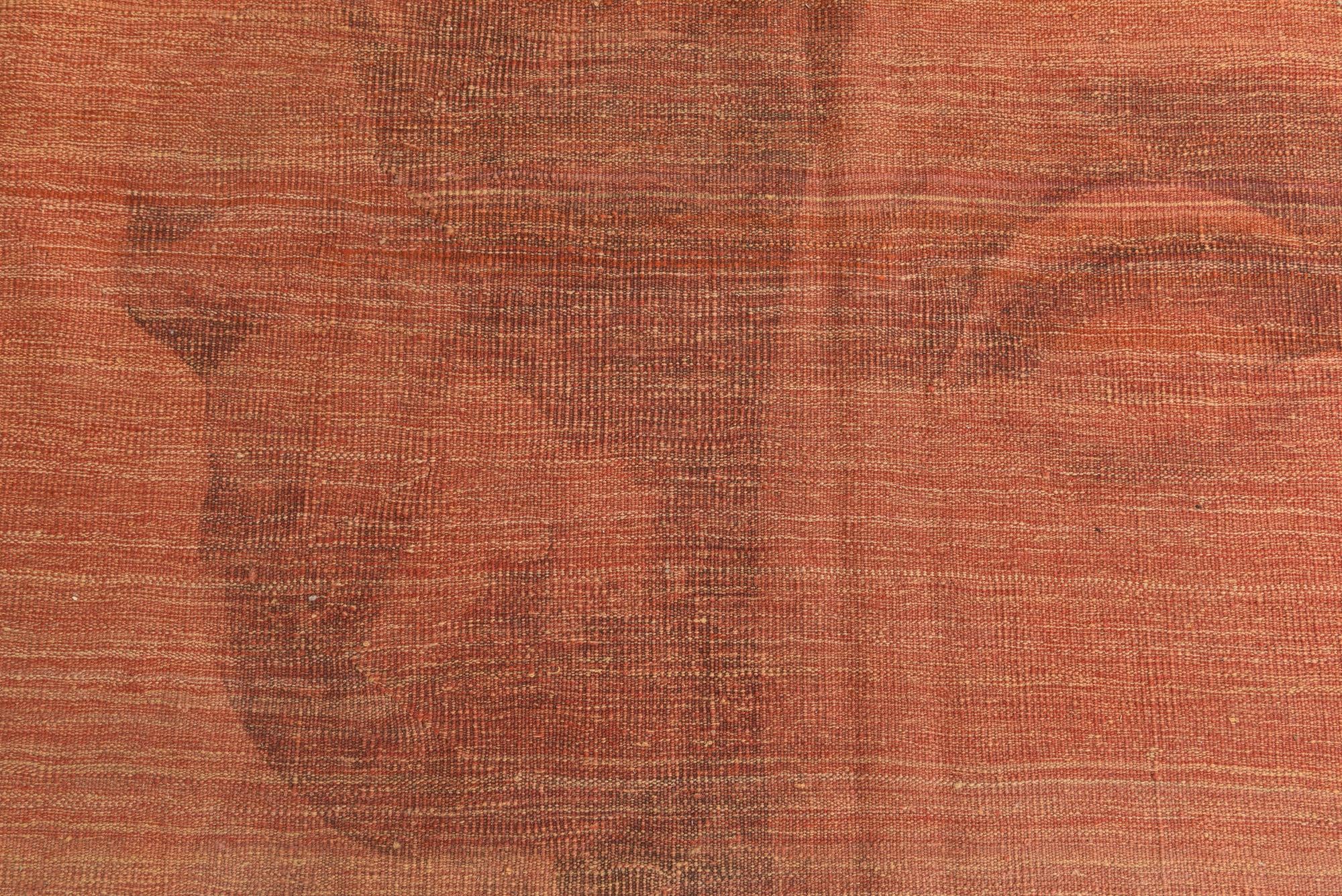 6' 8 x 9' 9 Hand Woven Kilim Modern Wool Rug