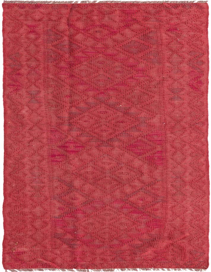 Detail image of 3' 1 x 6' 2 Hand Woven Kilim Modern Wool Rug