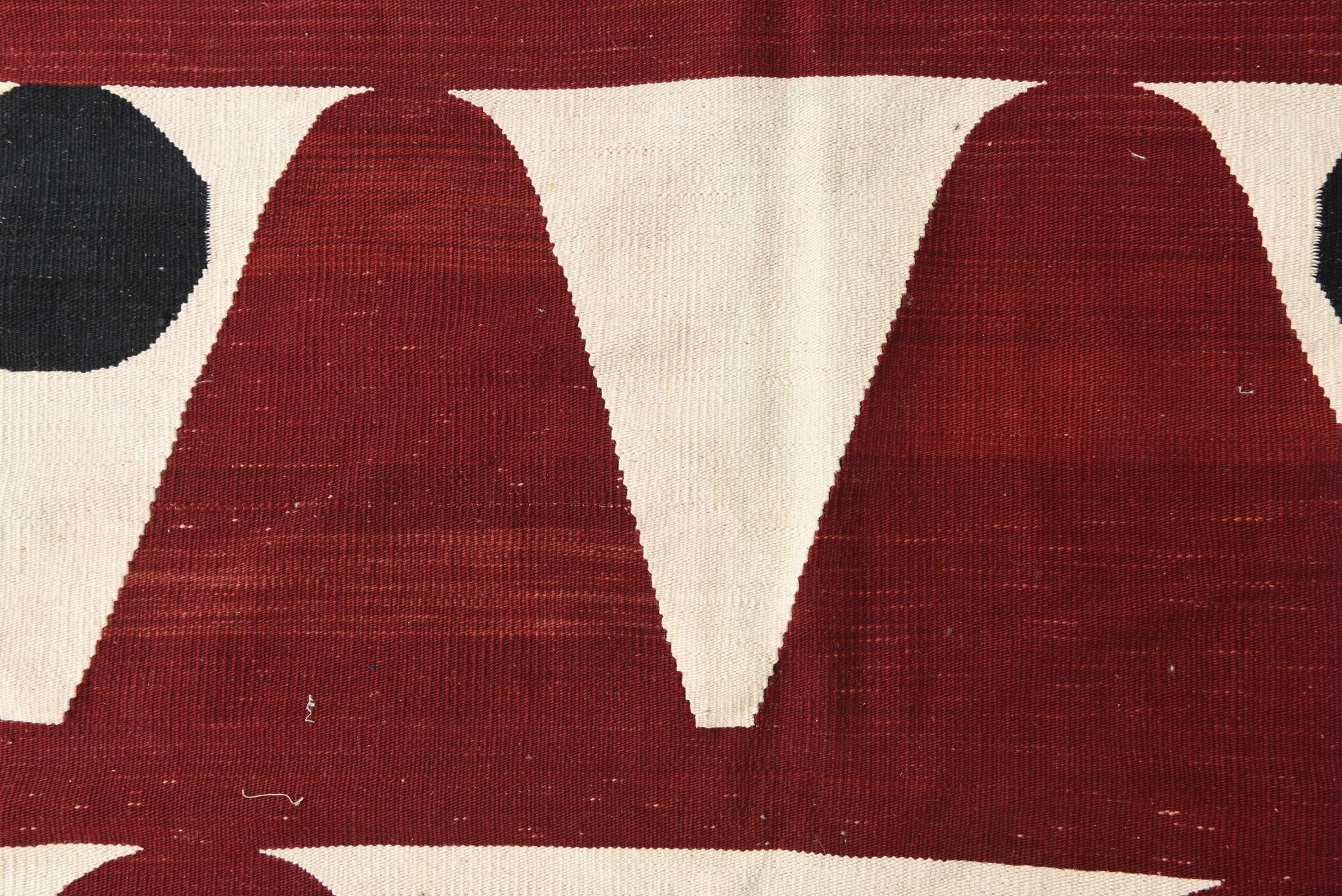 6' 7 x 9' 8 Hand Woven Kilim Modern Wool Rug