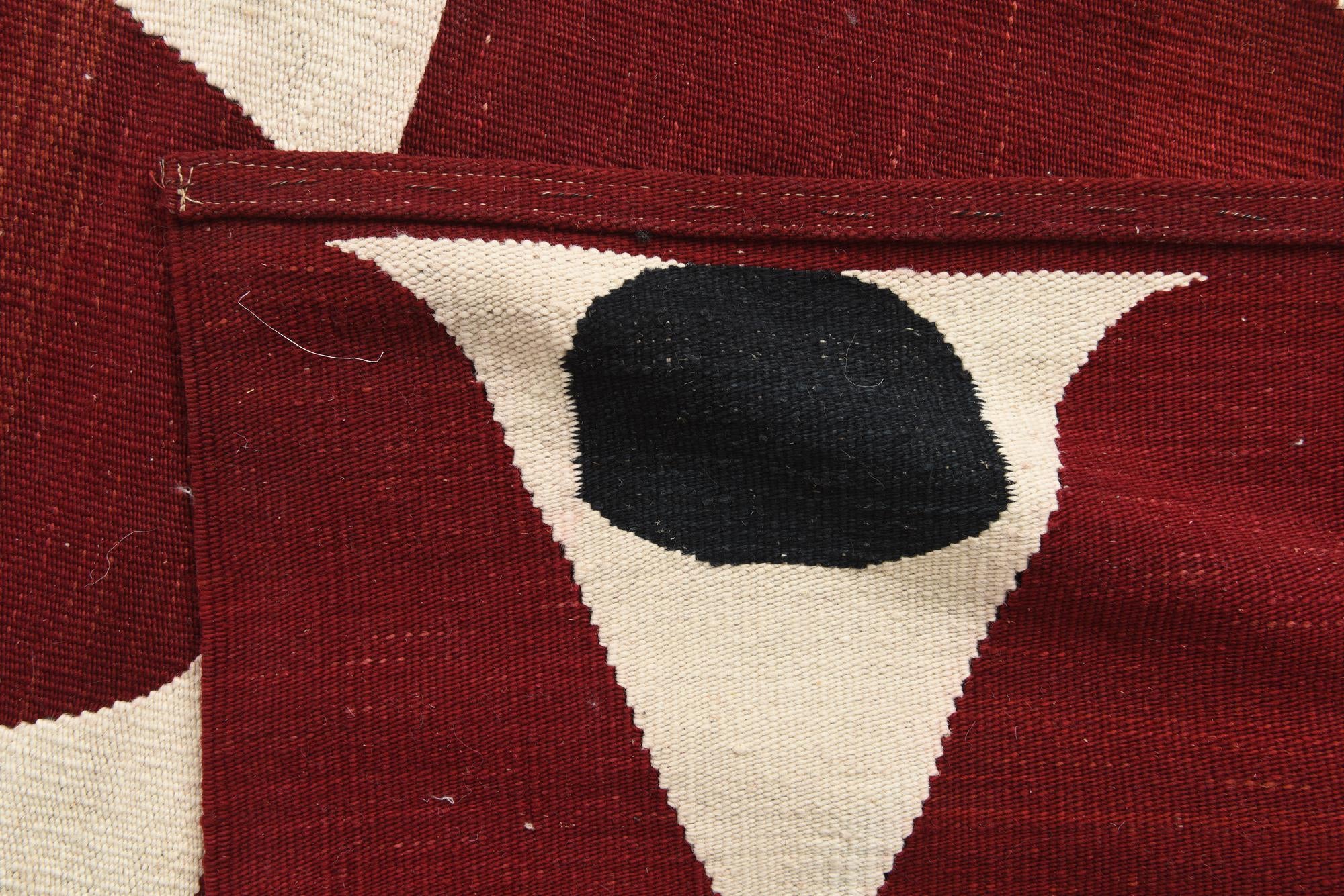 6' 7 x 9' 8 Hand Woven Kilim Modern Wool Rug