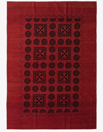 7' 5 x 10' 8 Hand Woven Kilim Modern Wool Rug