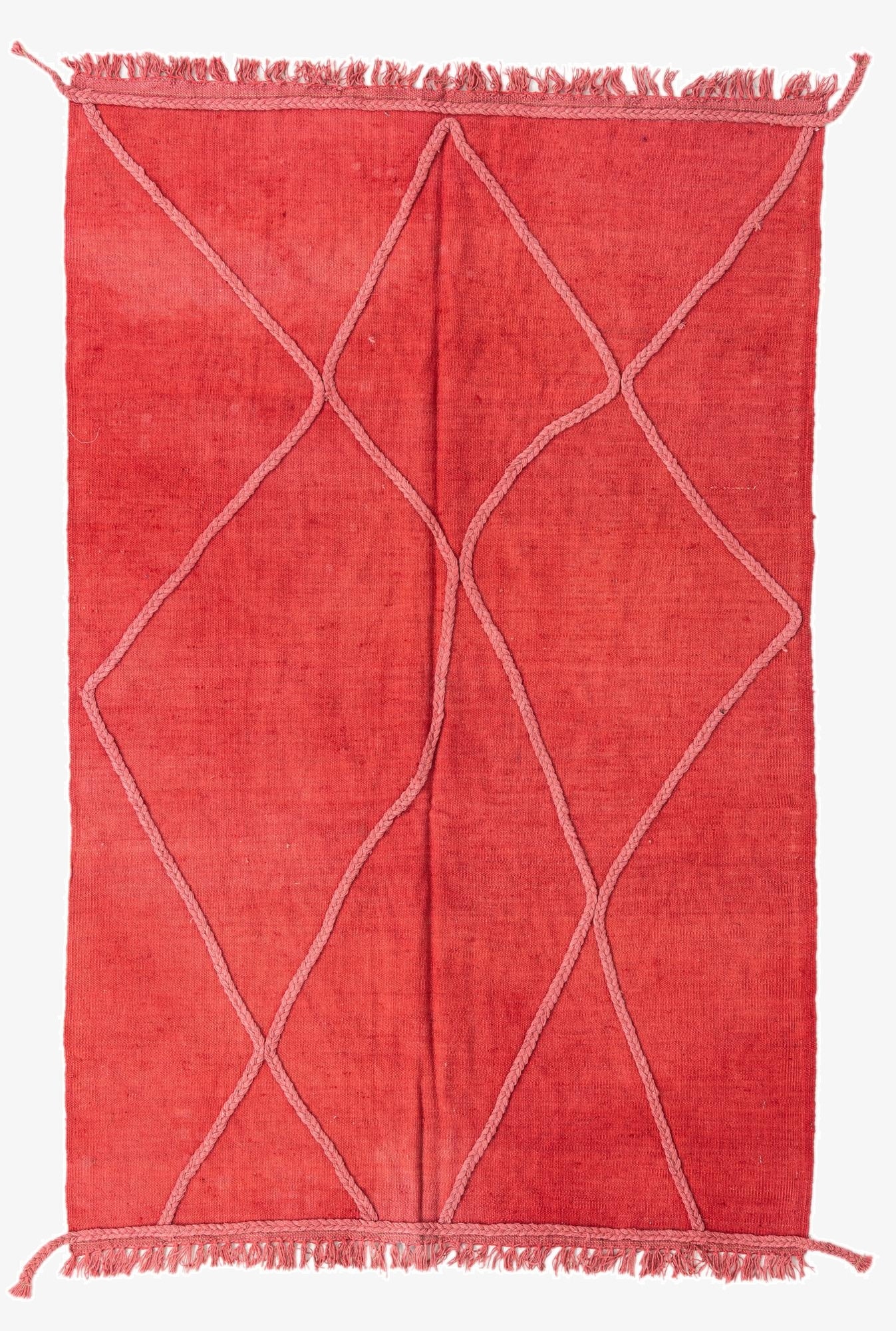 4' x 6' 2  Hand Woven Kilim Modern Wool Rug