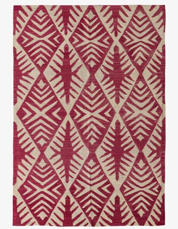 4' 5 x 6' 5 Hand Woven Kilim Modern Wool Rug