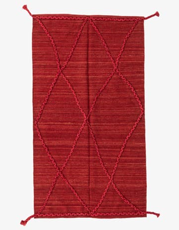 3' 4 x 5' 11 Hand Woven Kilim Modern Wool Rug
