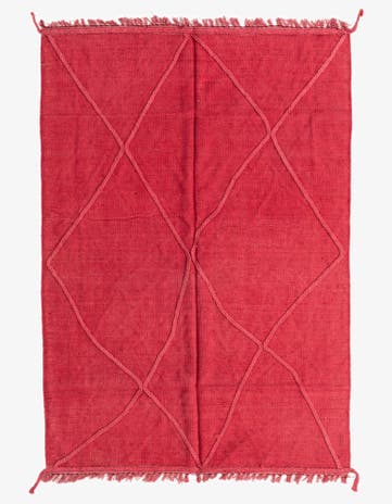 4' 3 x 6' 1 Hand Woven Kilim Modern Wool Rug