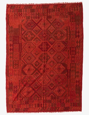 5' x 8' 3 Hand Woven Kilim Modern Wool Rug