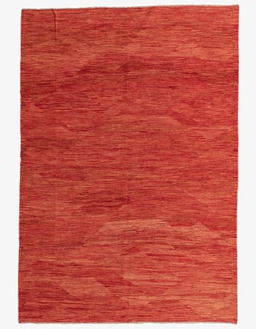 6' 8 x 9' 8 Hand Woven Kilim Modern Wool Rug