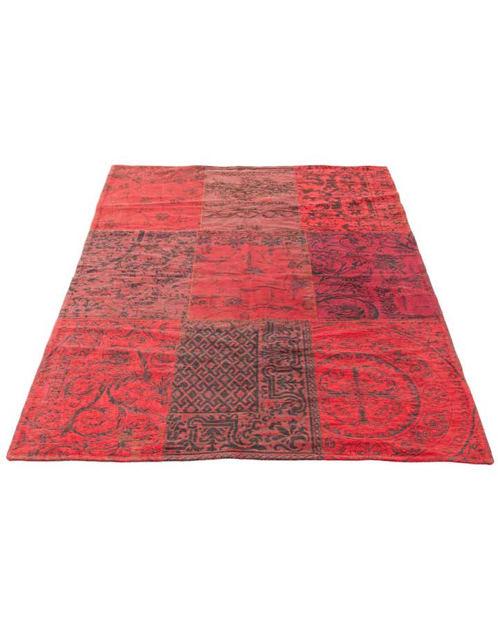 4' 6 x 7' 6 Hand Knotted Kilim Patchwork Wool Rug