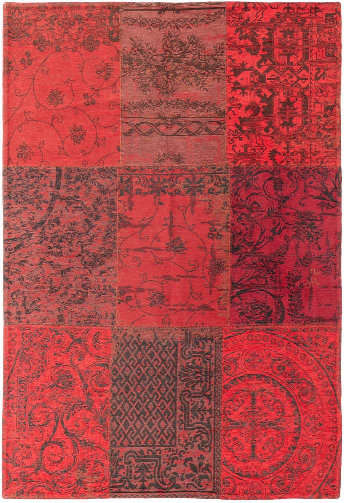 4' 6 x 7' 6 Hand Knotted Kilim Patchwork Wool Rug