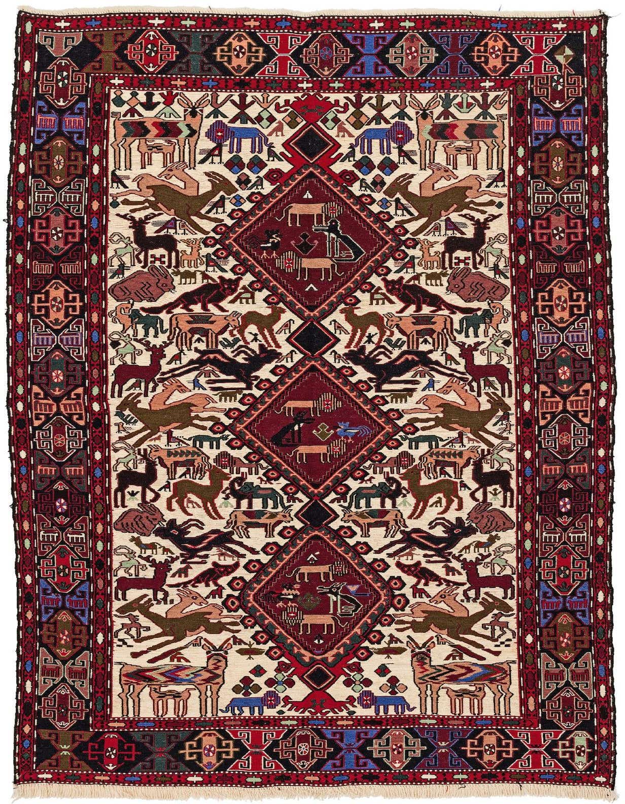 4' x 6' 7 Kilim Rug