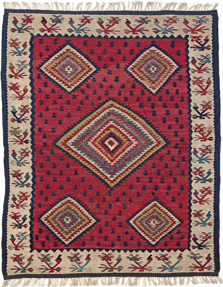 Detail image of 4' 4 x 6' 4 Kilim Rug